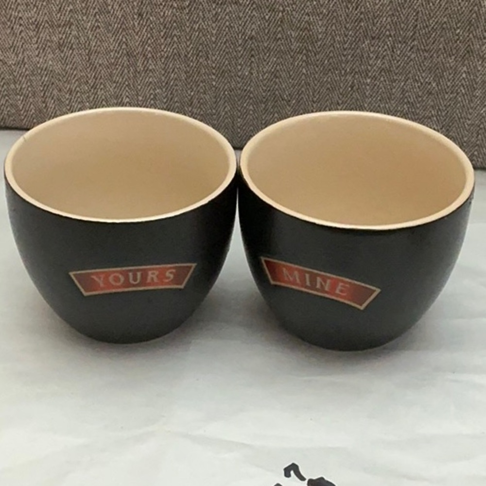 Set of two Bailey Irish cream ceramic dessert cups